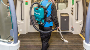 Back-pack vacs fast-track train service