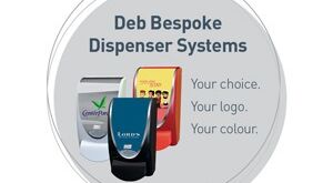 Dispensers help prevent the spread of germs and promote corporate identity