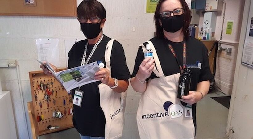 Picture shows, from left to right: Teresa Nash and Corina Nagy at Incentive QAS’ Essex Police Authority contract.