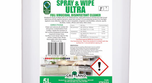 Spray & Wipe Ultra virucidal disinfectant cleaner launched
