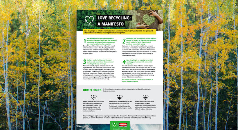 RCP releases Love Recycling manifesto