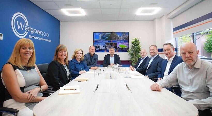 From left: Lisa Knowles, Claire McKinley-Smith, Angela Crawford, Steve Fives, Simon Whittle, Ray Robertson, Glenn Wilson, Phil Tomlinson, and Paul Booth.