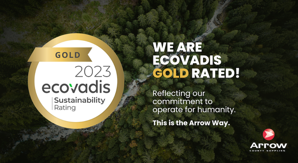 Arrow County Supplies achieves EcoVadis Gold