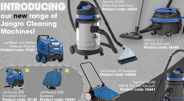 Jangro reveals new floor cleaning machine range