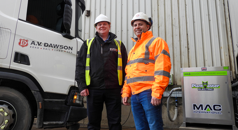 Tom Greenwood, Sales Director at Ruck Engineering (left), and Mark Wells, Head of Engineering at AV Dawson Group.