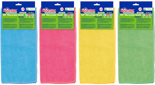 Spontex Professional launches MF Recycled Multi microfibre cloths