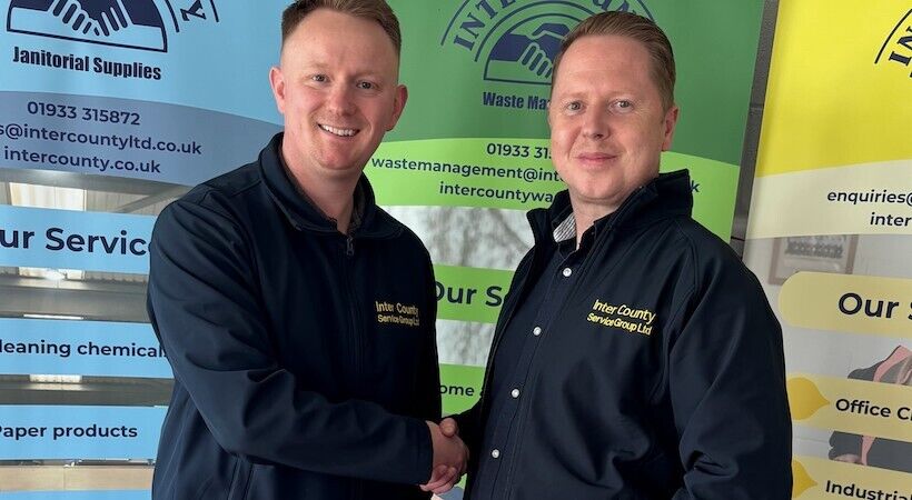 Callum Nicholson, Finance Director at Inter County Service Group, and Steve Walton, Director of Clean4Shaw Facilities Management.
