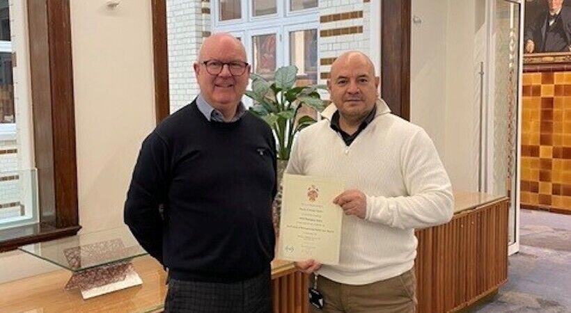Paul Reilly, Health & Safety Manager (left) with Fausto Castro, Account Manager.
